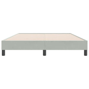 vidaXL Cadre de lit sans matelas gris clair 160x220 cm velours