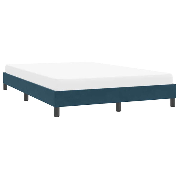 Dunkelblaues Samt Bettgestell 160x220 cm