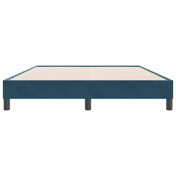 Dunkelblaues Samt Bettgestell 160x220 cm