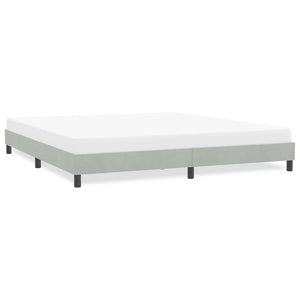 vidaXL Bed Frame without Mattress Light Grey 180x220 cm Velvet