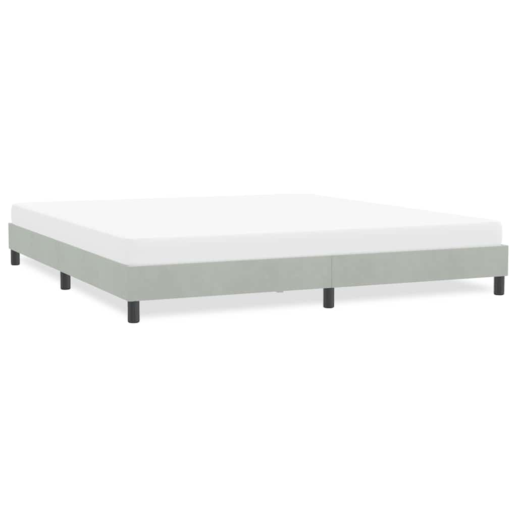 vidaXL Bed Frame without Mattress Light Grey 180x220 cm Velvet
