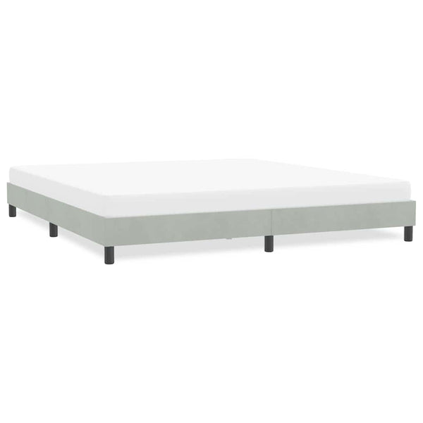 vidaXL Bed Frame without Mattress Light Grey 180x220 cm Velvet