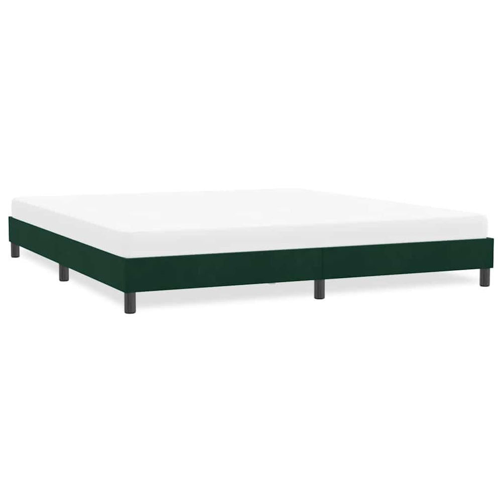 Bettgestell Dunkelgrün Samt 180x220 cm
