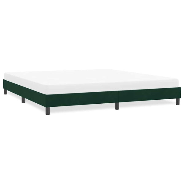 Bettgestell Dunkelgrün Samt 180x220 cm