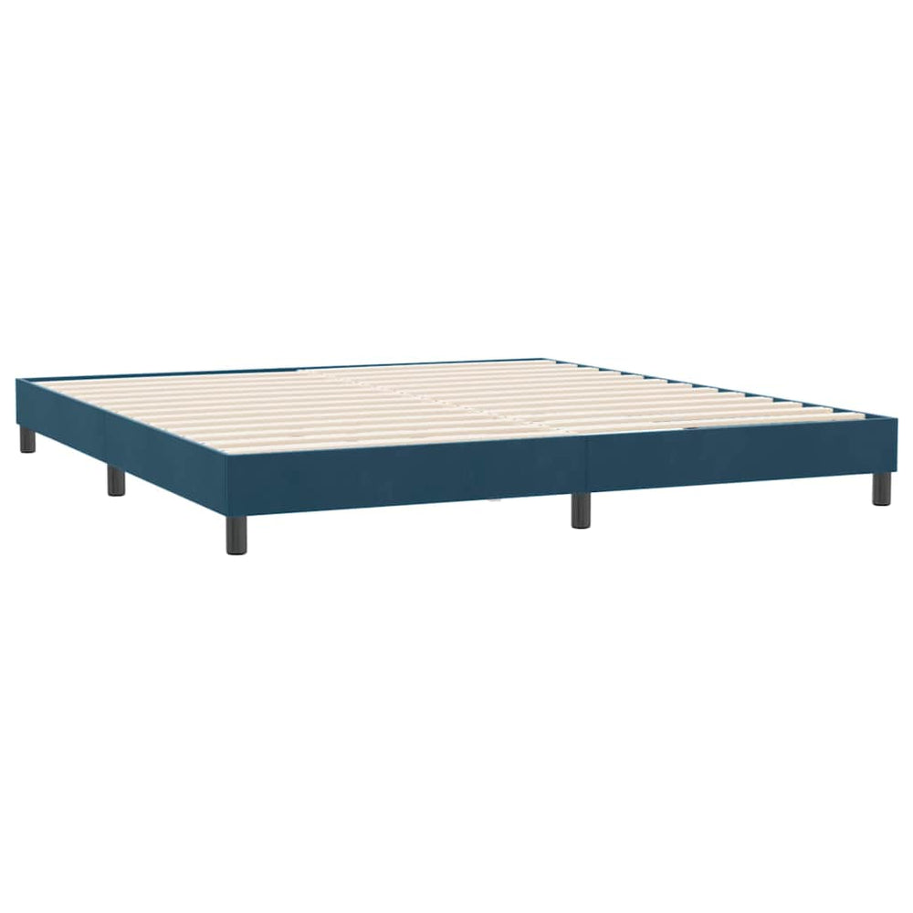 Bettgestell Dunkelblau 180x220 cm Samt