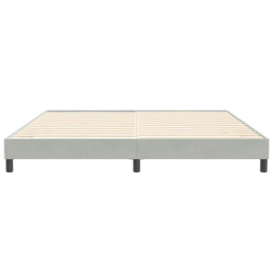 Bettgestell Samt Hellgrau 200x220 cm