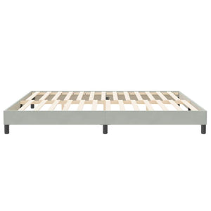 Bettgestell Samt Hellgrau 200x220 cm