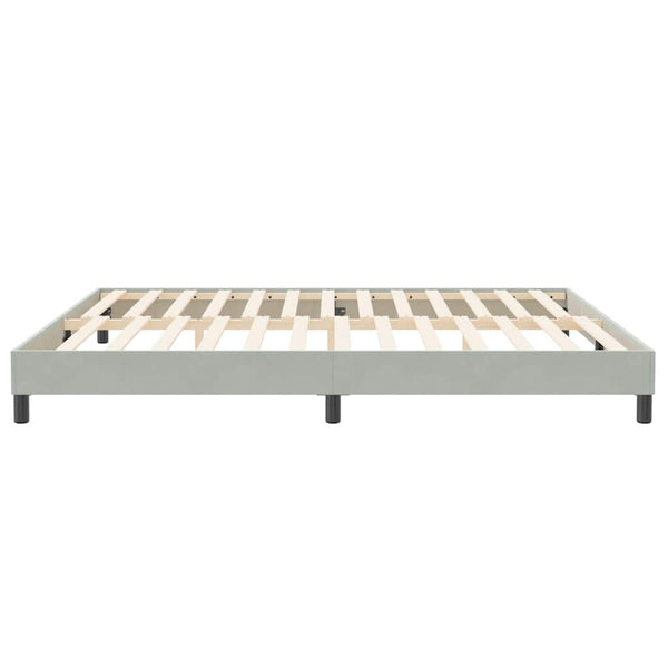 Bettgestell Samt Hellgrau 200x220 cm