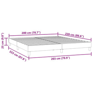 Bettgestell Samt Hellgrau 200x220 cm