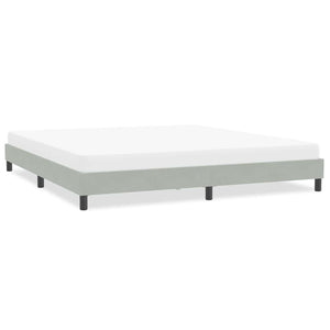 Bettgestell Samt Hellgrau 200x220 cm