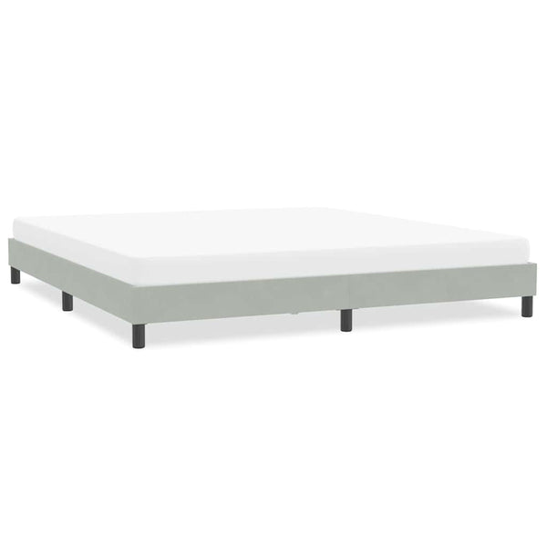 Bettgestell Samt Hellgrau 200x220 cm