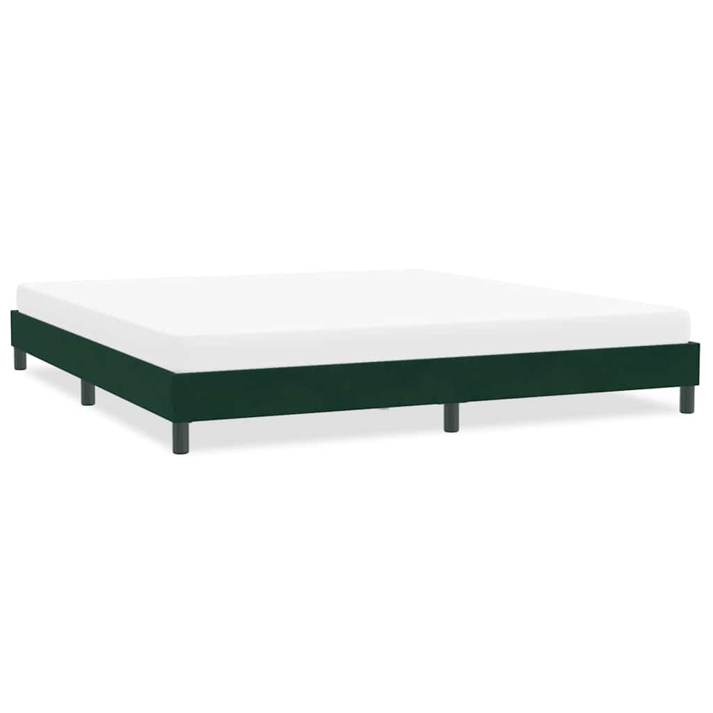 Bettgestell Dunkelgrün 200x220 cm Samt