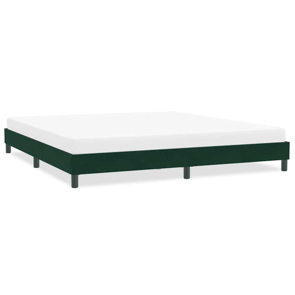 Bettgestell Dunkelgrün 200x220 cm Samt