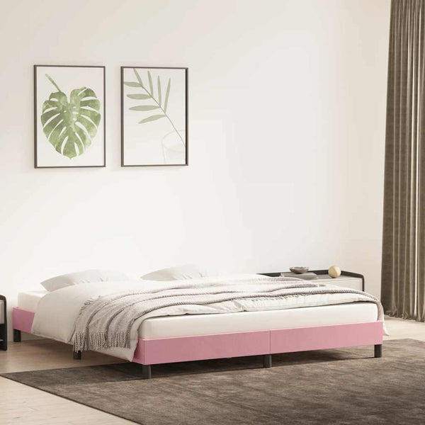 Bettgestell Rosa 200x220 cm Samt
