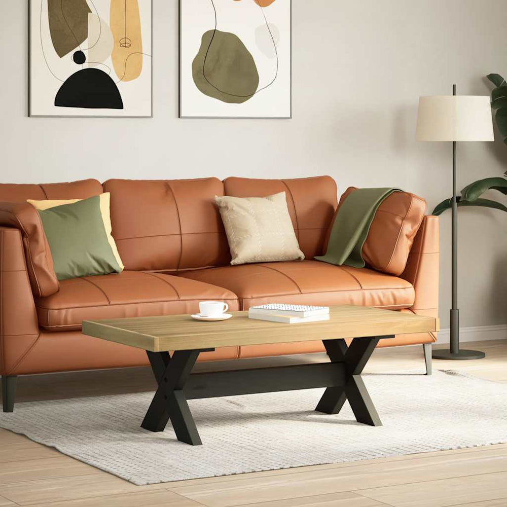vidaXL Coffee Table NOAIN X-Shaped Legs 120x60x40 cm Solid Pine