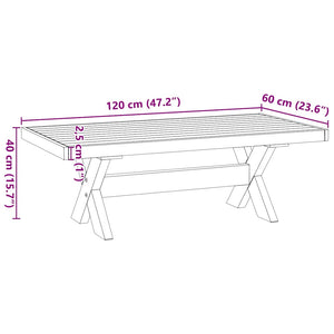 Couchtisch Kiefer Massivholz 120x60 cm
