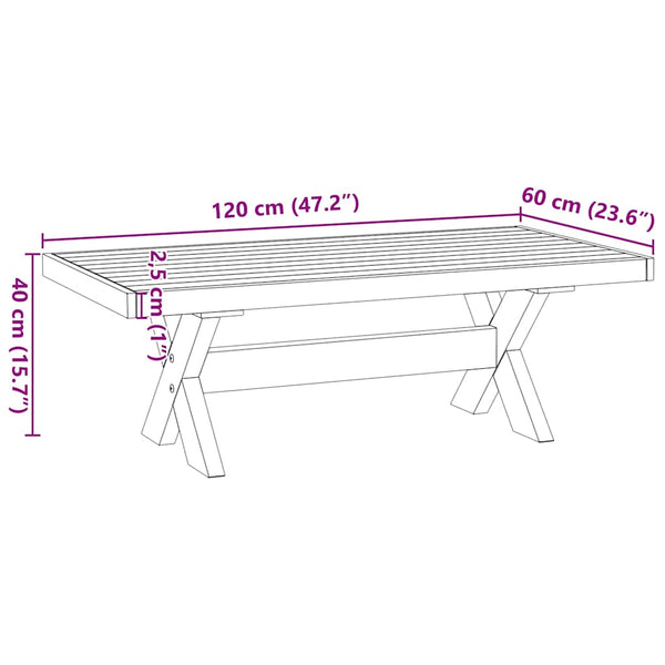 Couchtisch Kiefer Massivholz 120x60 cm