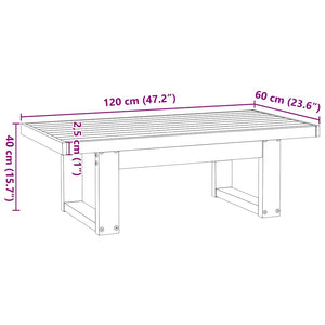 Couchtisch Kiefer Massivholz 120x60 cm