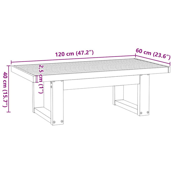 Couchtisch Kiefer Massivholz 120x60 cm