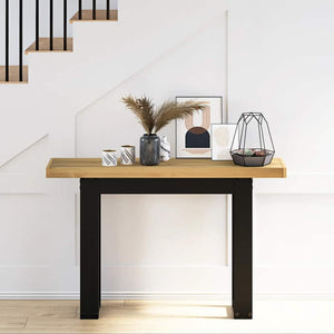 vidaXL Console NOAIN Pieds en U 120x30x75 cm Bois de pin massif