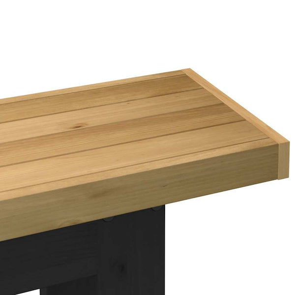 vidaXL Console NOAIN Pieds en U 120x30x75 cm Bois de pin massif