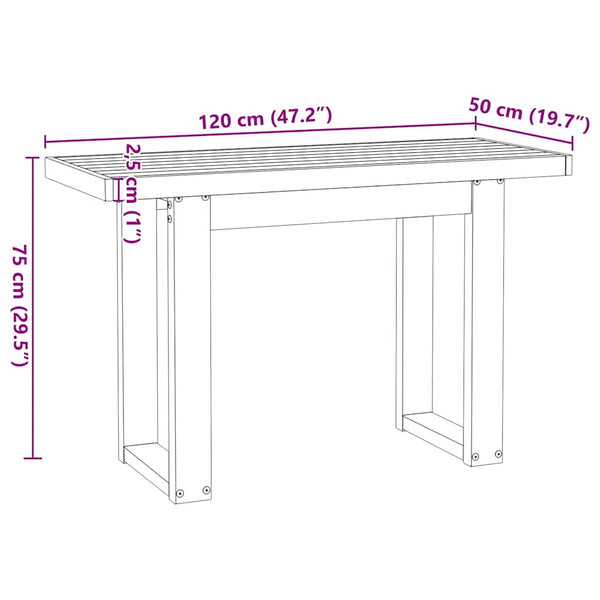 Massivholz Schreibtisch Kiefer 120x50 cm