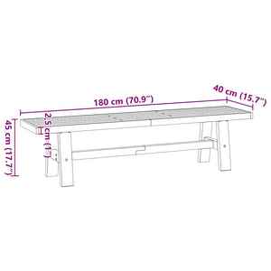 Massivholz Esszimmerbank Kiefer 180cm