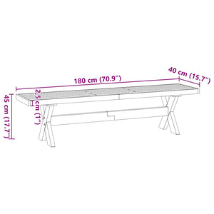 Esszimmerbank Kiefer Massivholz 180 cm