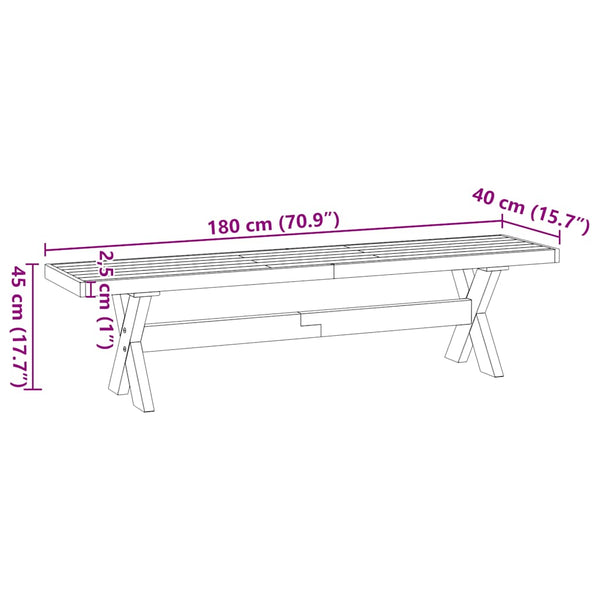 Esszimmerbank Kiefer Massivholz 180 cm