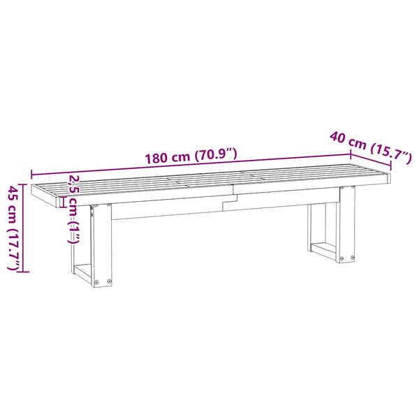 Massivholz Kiefer Esszimmerbank 180cm