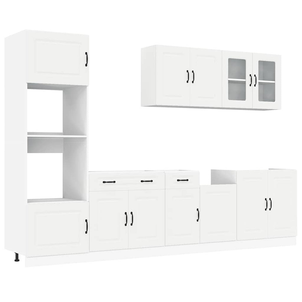 7-tlg Küchenschrank Set Weiß