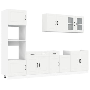 7-tlg Küchenschrank Set Weiß