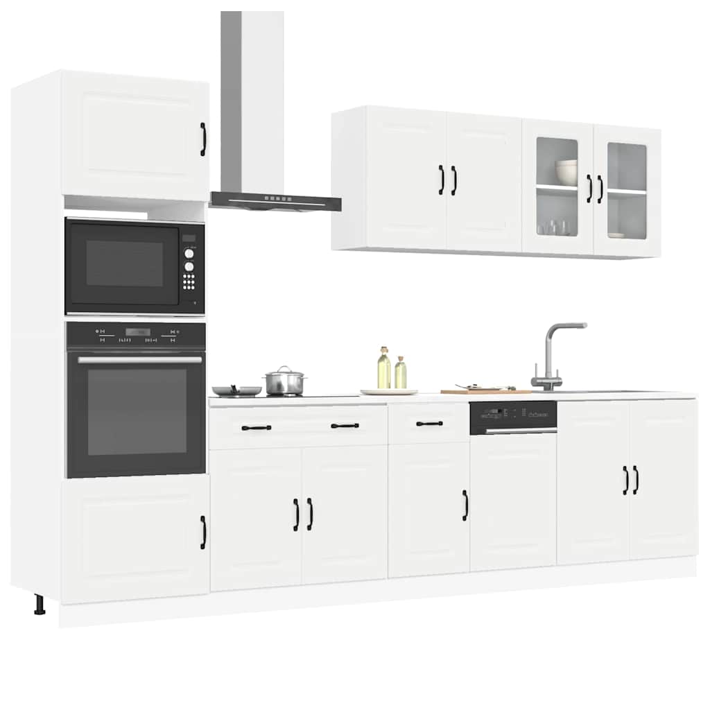 7-tlg Küchenschrank Set Weiß
