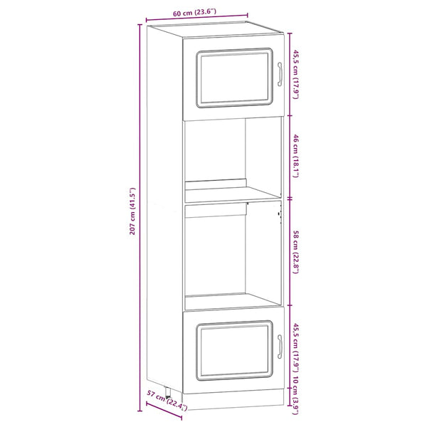 7-tlg Küchenschrank-Set Schwarz