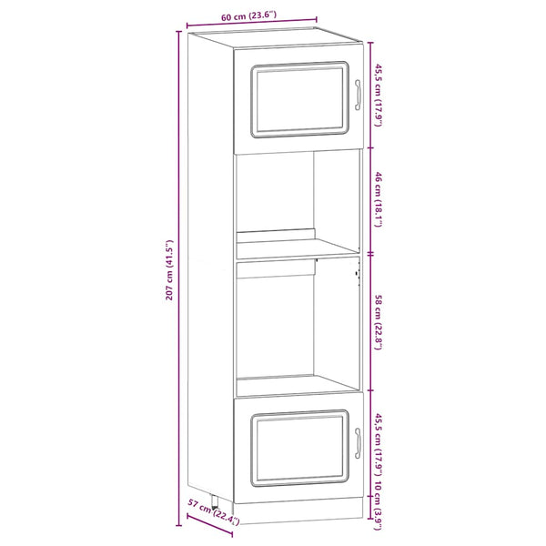7-teiliges Küchenschrank-Set Hochglanz Weiß