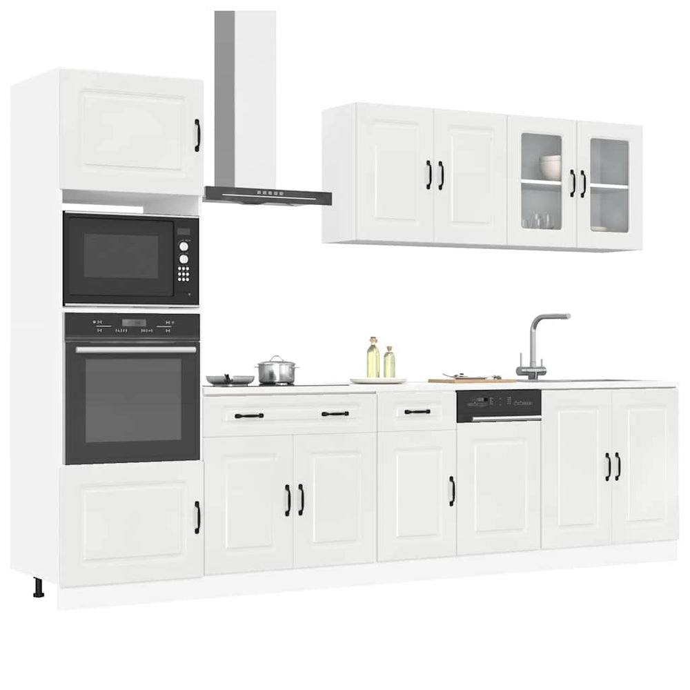 7-teiliges Küchenschrank-Set Hochglanz Weiß