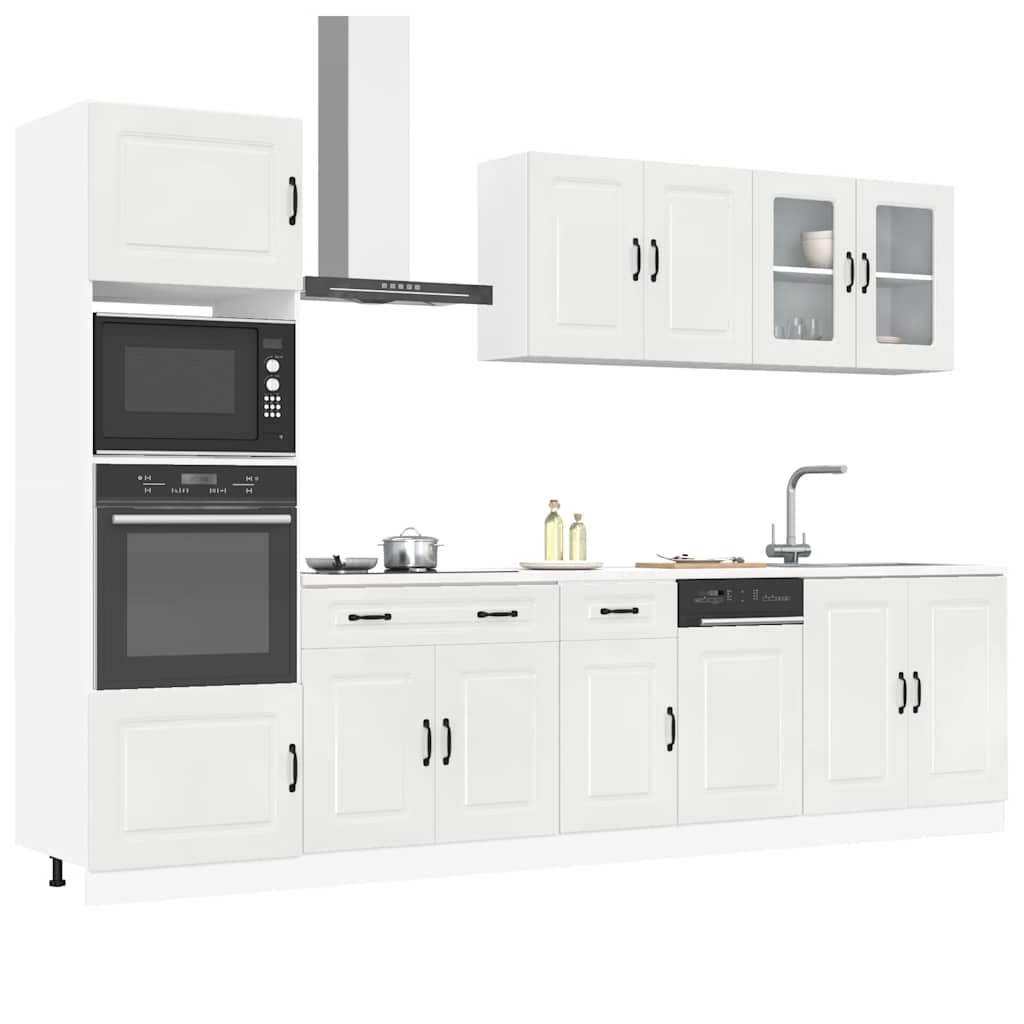 7-teiliges Küchenschrank-Set Hochglanz Weiß