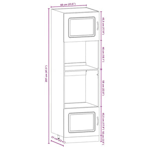 7-teiliges Küchenschrank-Set Betongrau