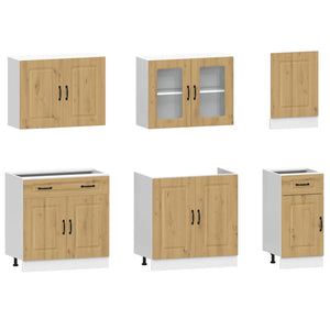 7-teiliges Küchenschrank-Set Artisan-Eiche