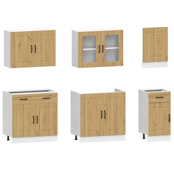 7-teiliges Küchenschrank-Set Artisan-Eiche
