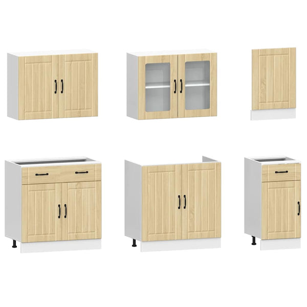 7-tlg Küchenschrank Set Sonoma-Eiche