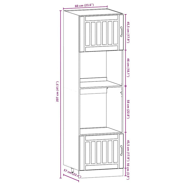 7-tlg. Küchenschrank-Set Räuchereiche