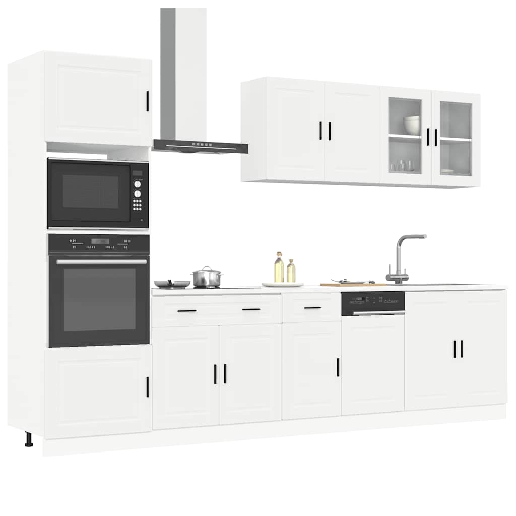 7-tlg Küchenschrank Set Weiß