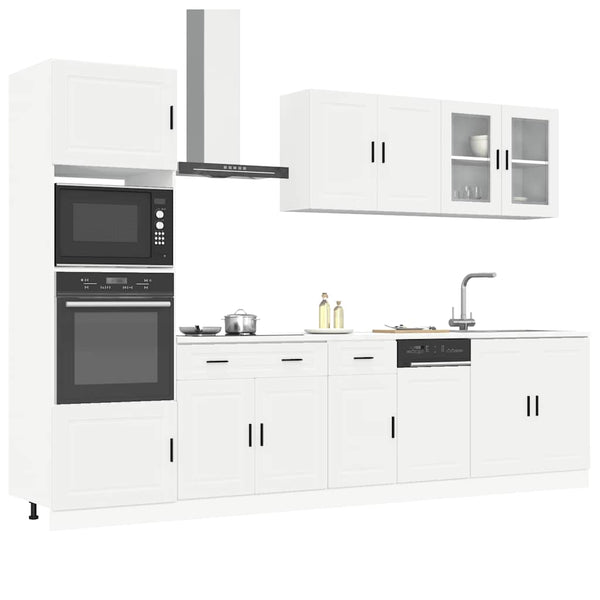 7-tlg Küchenschrank Set Weiß