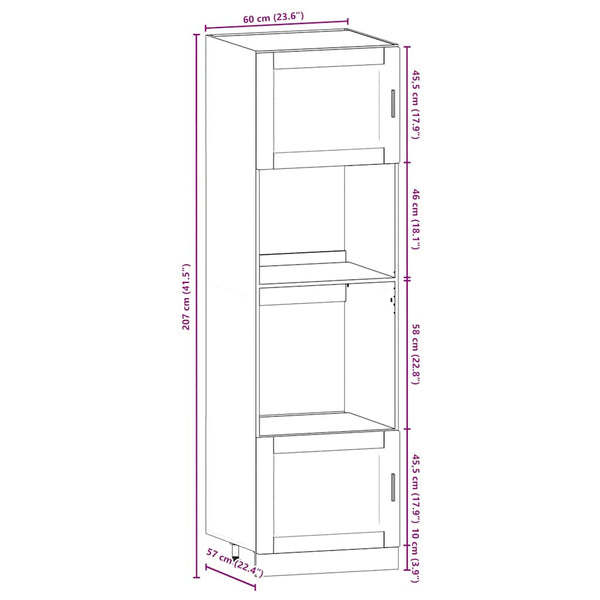 vidaXL Ensemble de meubles de cuisine 7 pcs Porto aspect bois de récupération bois d'ingénierie