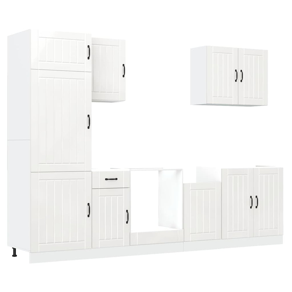 7-teiliges Küchenschrank-Set Weiß