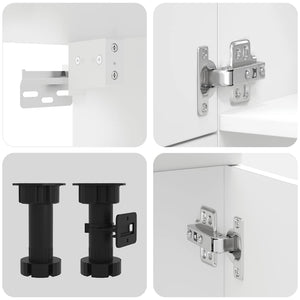 7-teiliges Küchenschrank-Set Weiß