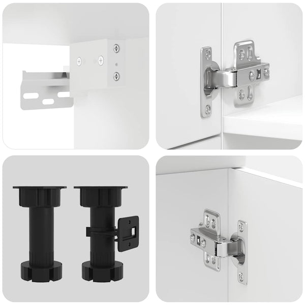 7-teiliges Küchenschrank-Set Weiß