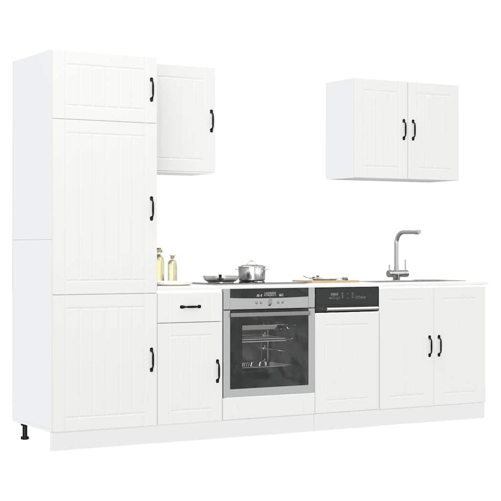 7-teiliges Küchenschrank-Set Weiß