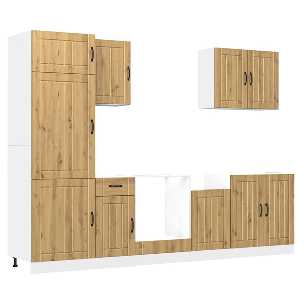 7-tlg Küchenschrank Set Lucca Artisan-Eiche